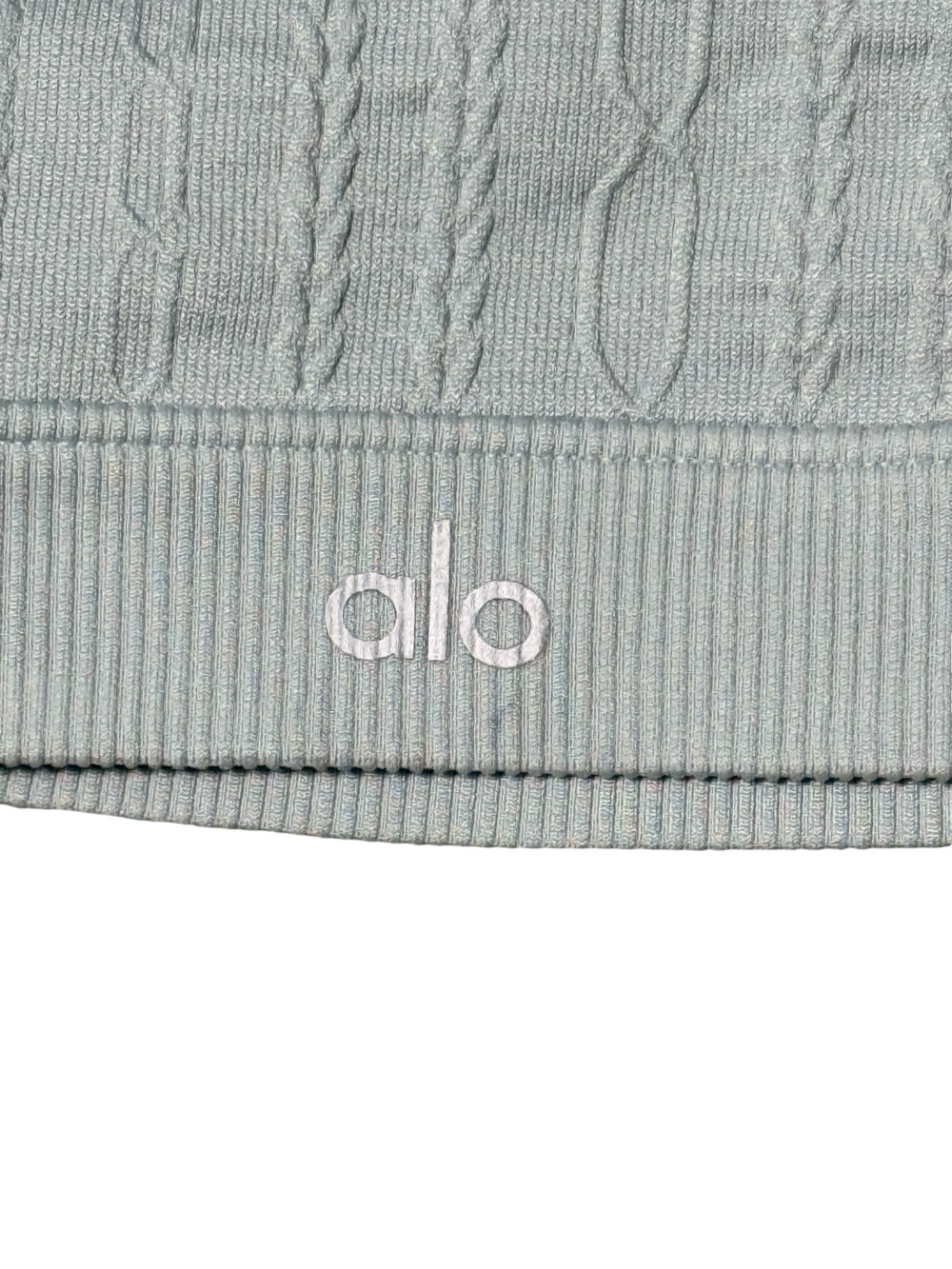 Alo Yoga Cable Knit Seamless Scoop Neck Bralette - Picture 3 of 4